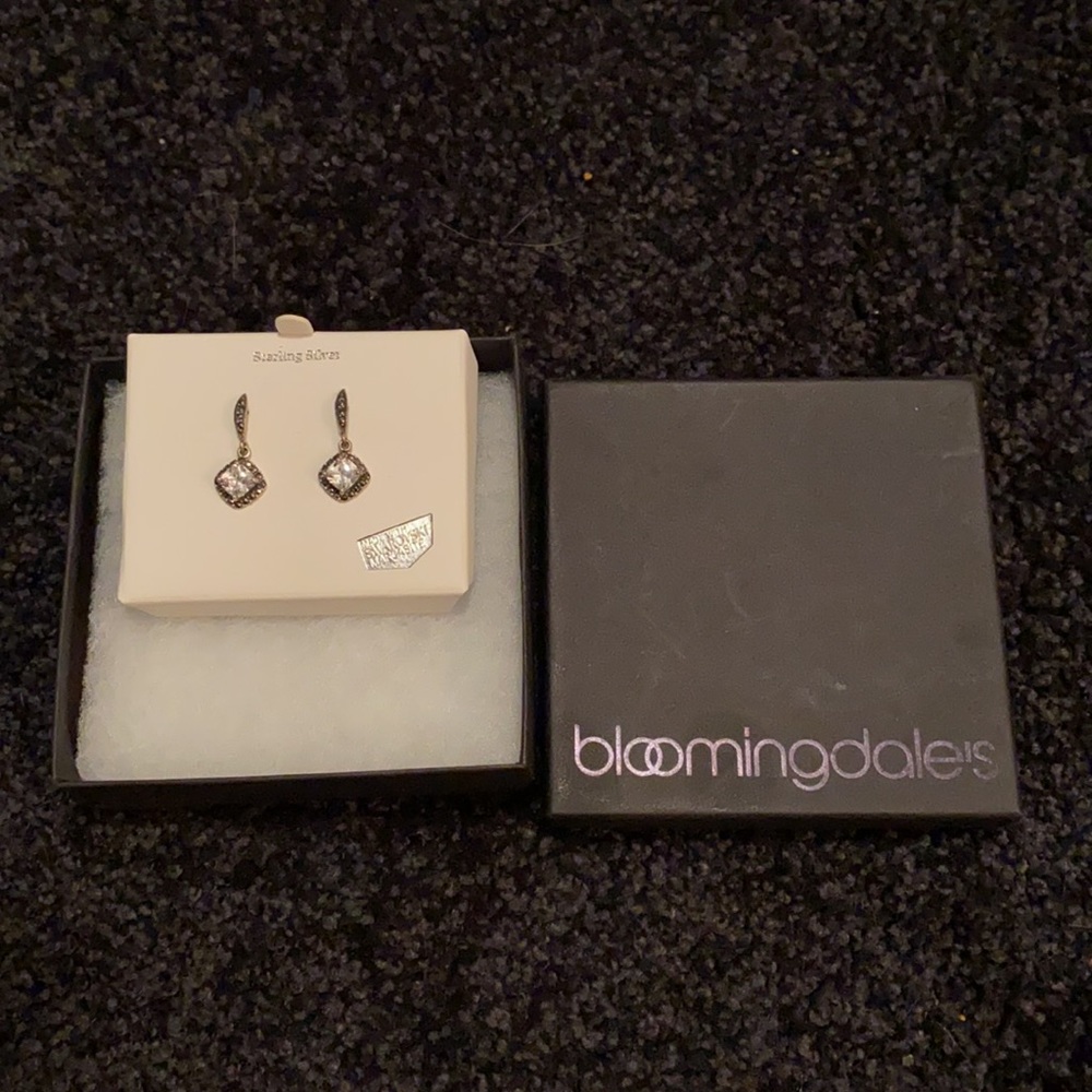 Bloomingdale’s sterling silver Swarovski earrings